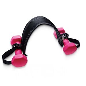 Hip Thrust Strap with rubberized slip resistant coating - black